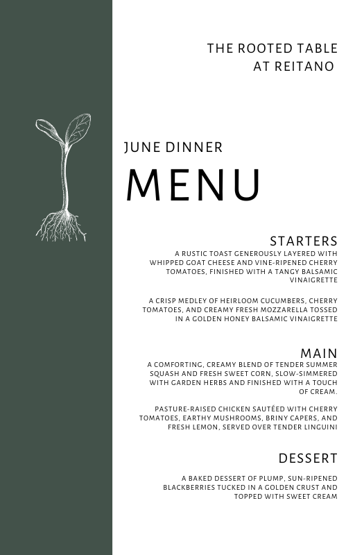 The Rooted Table- June Recipes Ebook