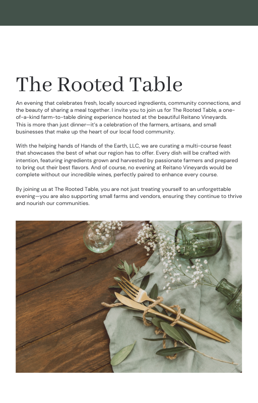 The Rooted Table- April Recipes Ebook